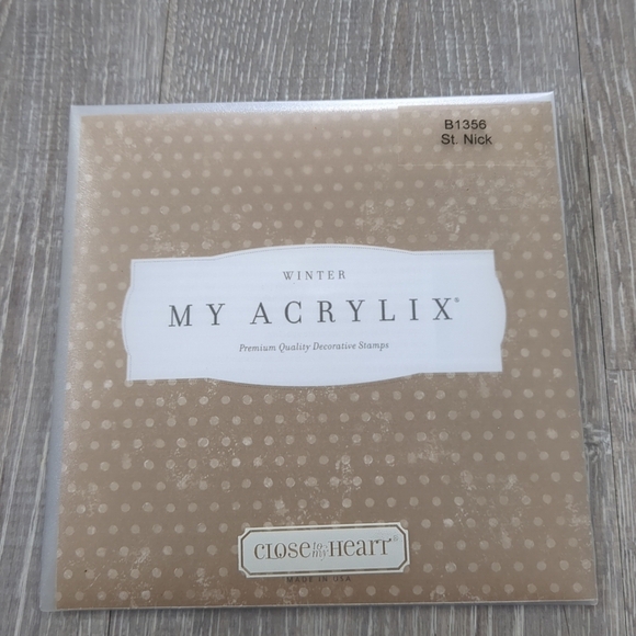 Close To My Heart Acrylic Christmas Stamp Set St.Nick B1356 Scrapbooking Cards - Picture 2 of 2